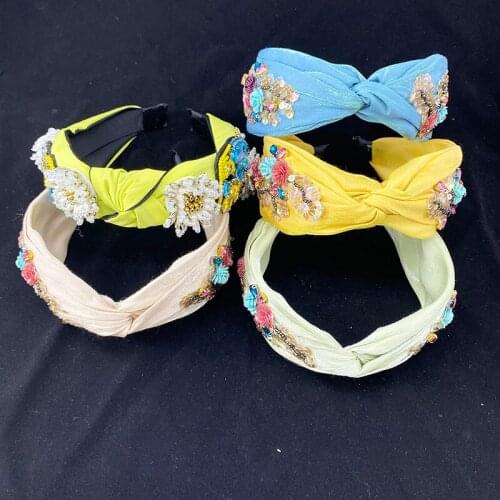 New Classic Turban Women Headband Standard Wide Side Comfortable Anti-dropping Hair Band Solid Wide Cloth Hair Accessories