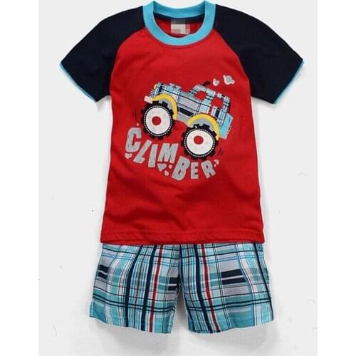Baby Kids Pajamas Set Boys Cartoon Pyjamas Girls Cute Home Clothing Night Summer Children Short Sleeve Cotton Sleepwear
