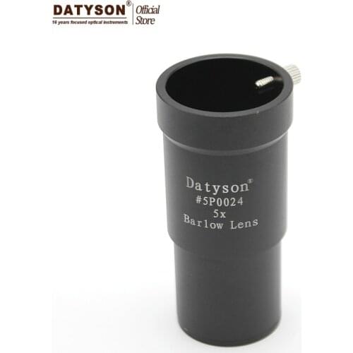 5x Barlow Lens 1.25" Metal Fully Multi Coated Optics 3 Element APO 5 Times Magnify for Astronomical Telescope Eyepiece Ocular