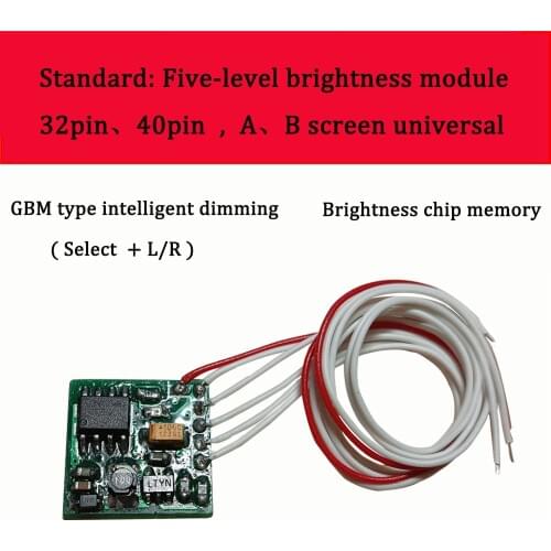 Replacement For GBA Backlight + Five-level Brightness Module 32/40 pin Cable High lighting Aurora Backlight Kits For GBA Console