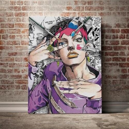 Modern Home Decor Jojo S Bizarre Poster Wall Art Rohan Kishibe Canvas Prints Japan Anime Painting Picture for Living Room