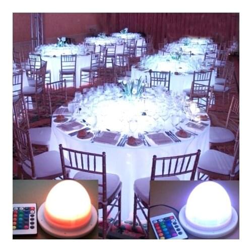 Free Ship wireless rechargeable RGB LED lighting system Waterproof for furniture,Bulb Lite LED under table light for party decor