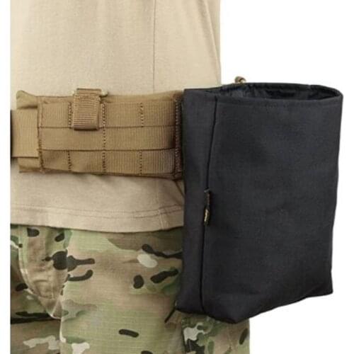 Tactical Folding Dump Pouch Utility Tool Bag Military Molle Drawstring Ammo Magazine Pouch for Outdoor Camping Hunting