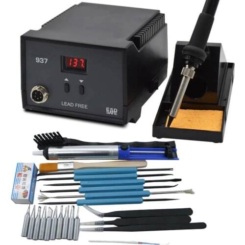 High quality 110V/220V 600W 937 LED Digital Constant Temperature Antistatic Soldering Station Solder Iron Heat resistant