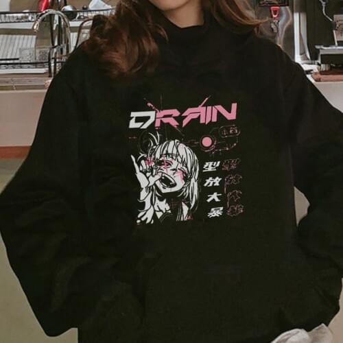 Autumn Winter Coat Anime cartoon Sweet Hooded Print Harajuku Loose Pocket Hoodies Women Pullover tops Sweatshirt vintage clothes