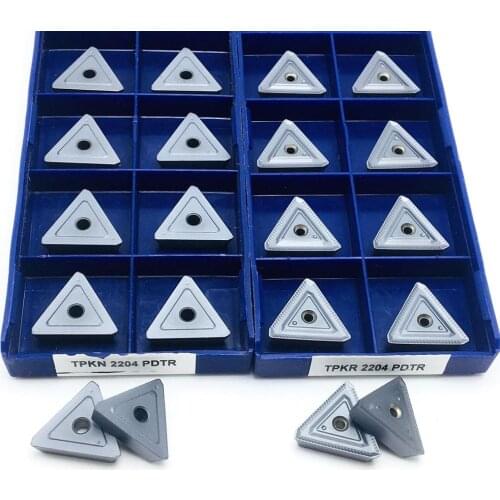 10 pieces of TPKN2204 PDTR LT30 TPKR2204 PDTR LT30 carbide inserts lathe cutting tools CNC turning parts tools TPKN 2204