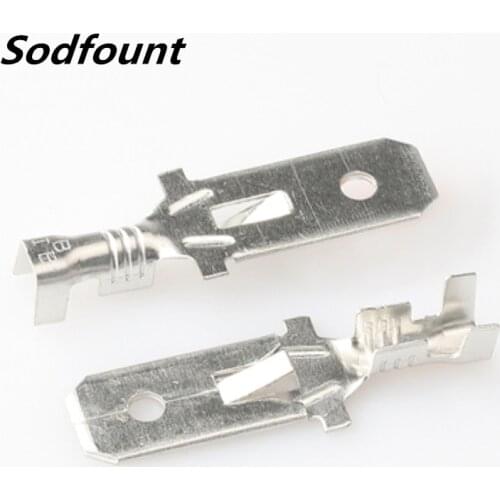 100pcs H62 brass tinned 7.8mm automotive terminal Automotive connector male terminal DJ611-7.8B