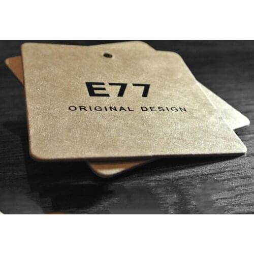 1000Pcs/Lot 700g Kraft Paper Hangtag Clothing/Bag/Shoes Hang Tag Black Words Printing Eco-friendly