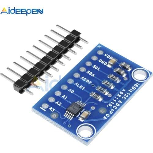 16 Bit I2C ADS1115 Module ADC 4 Channel with Pro Gain Amplifier RPi
