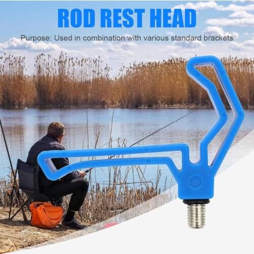 2pcs/Pack Carp Fishing Rod Rest V-Head Universal Fishing Poles Butt Resting Gripper with Thread M3/8 Fits All Rods Accessories