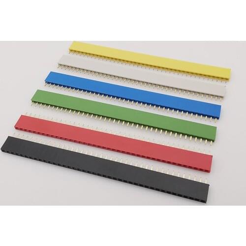 5Pairs 1*40 Single Row Male Female 2.54mm PCB Board Pin Header Plug Socket Connector for Arduino