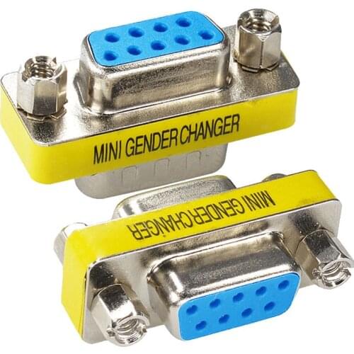 RS232 9 Pin Female to Female Gender Changer Converter PC Extension Adapter