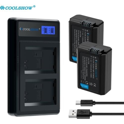 NP-FW50 Camera Battery For Sony Alpha a6500 a6300 a6000 a5000 a3000 NEX-3 alpha 55 alpha 7 A72 A7R Batteries Charger NPFW50