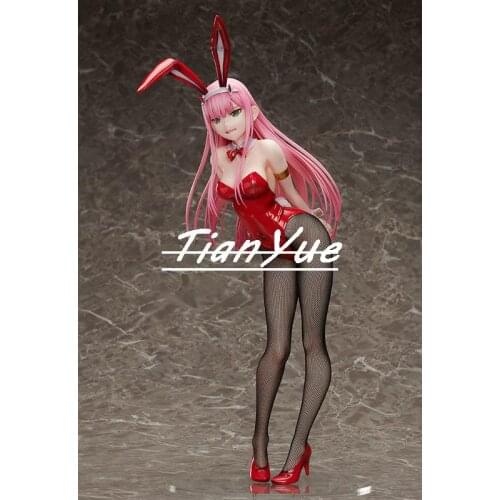 Anime Darling in the FRANXX Zero Two Code 002 Red Clothes Bunny girl Sexy Girls PVC Action Figures Toys 43cm