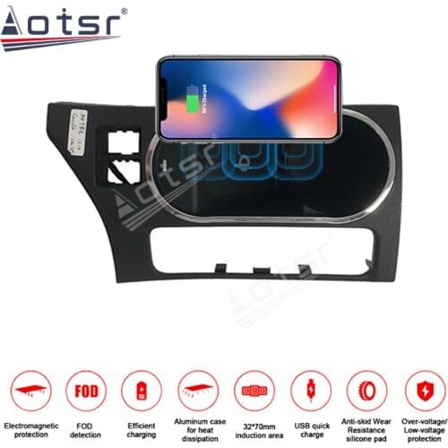 Car Charger QI Fast Charging Smartphone Wireless For Toyota Corolla 2017-2018 For iPhone Samsung Huawei