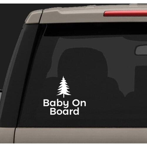 Black/Sliver Baby On Board Text Vinyl Stickers Car Decal Window Art Bumper Car Rear windshield Decor Unique S108