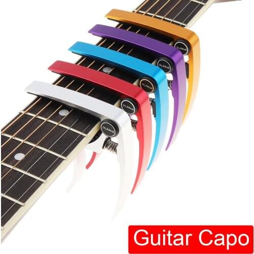 Aluminum Alloy Guitar Tuner Clamp Key Trigger Capo for Acoustic Electric Musical Instruments Part Guitar Accessories