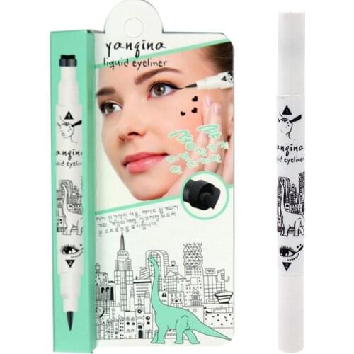 YANQINA Stamp Waterproof Eyeliner Pencil Fast Dry Non Smudge Lasting Cosmetic Easy to apply, soft texture, delicate and smooth t