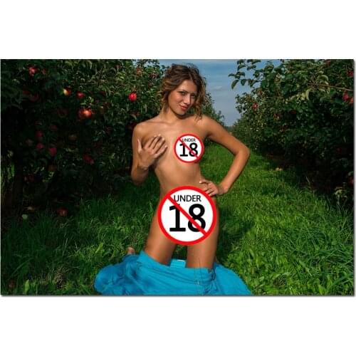 Sexy Beauty in the Orchard Photo Canvas Painting Pop Art Posters and Prints Wall Picture for Living Room Decor