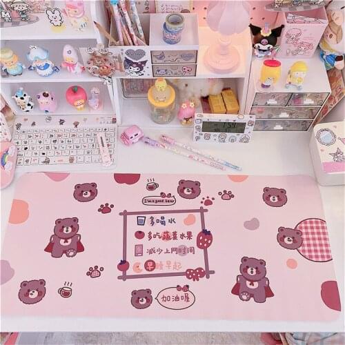 Large Japanese Cute Mouse Pad Waterproof Desktop Oil-proof Non-slip Desk Mat Kawaii Gaming Accessories Students Writing Pad
