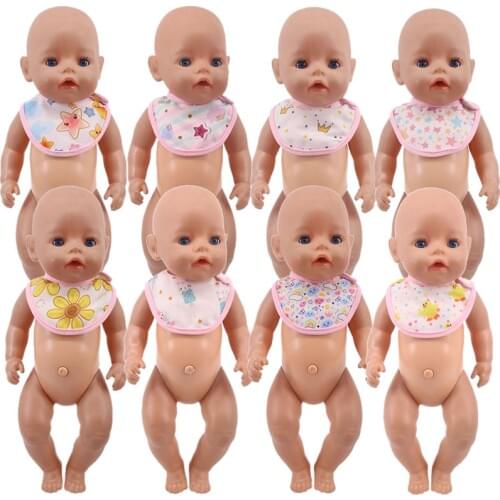 Doll Star Mouth Towel Cute Pattern Cotton Fit 18 Inch American&43 Cm Baby Doll Accessory,Generation,Birthday Girls Toy Gift