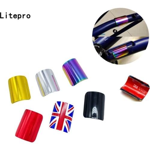 Bicycle Sticker Electroplating for Brompton Protector stickers Folding Bike Frame Rear Fork Accessories