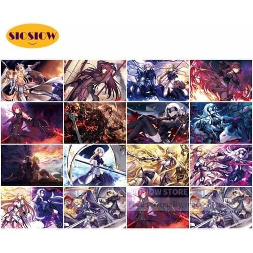 DIY 5d Diamond Painting Game Fate Zero Grand Order Joan Diamond EmbroideryCartoon Girl Cross Stitch Full Square Home Decor Gifts