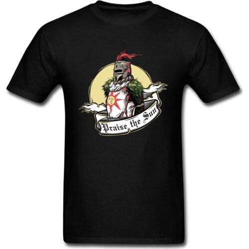 Newest Dark Souls Tshirt Men Praise The Sun Old Style Gamer Short Sleeve Jersey Tshirt Summer Flame T Shirt Hip Hop Band