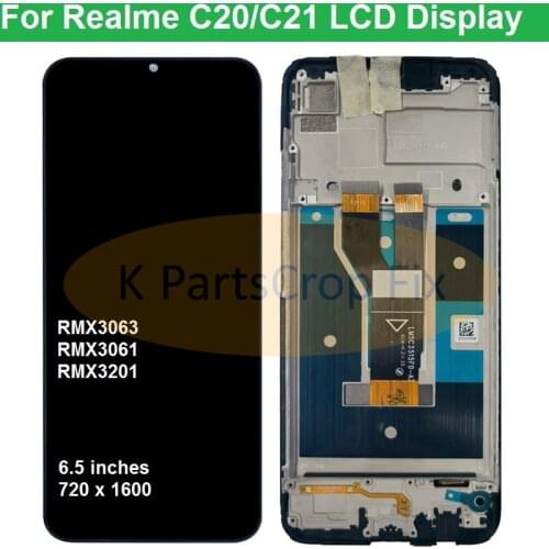 Original 6.5'' lcd display for realme c20 lcd display with touch panel for realme c21 display RMX3201 RMX3063, RMX3061 display