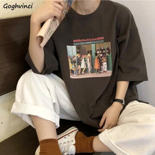 Couples Short Sleeve T-shirts Women Oversize O-neck Print Harajuku Fashion Clothing Graphic Tshirts Students Top Hip Hop BF Tees