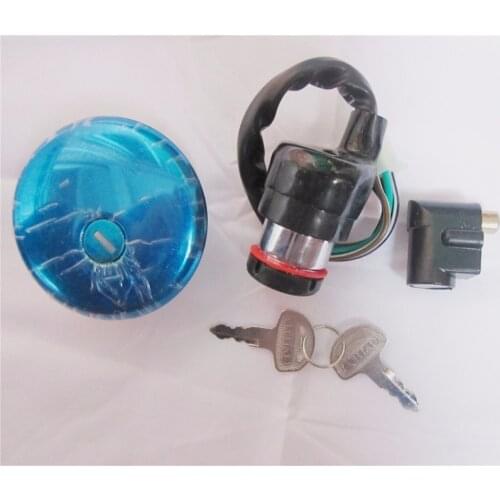 Motorcycle Ignition Switch Fuel Gas Cap Cover Switch 2 Keys Petrol Fuel Tank Cap Seat Lock For GN125 GN 125 GN125H