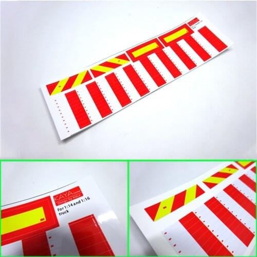 Warning Stickers for 1/14 Tamiya RC Truck Trailer Tipper Scania MAN Benz Actros Volvo Car Diy Parts