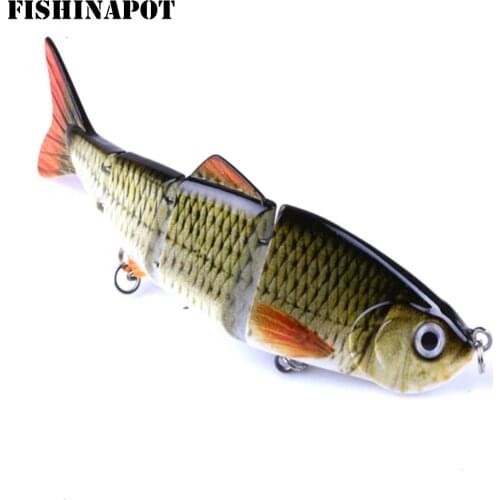 FISHINAPOT 1PCS 12cm 16g 4 Sections Multi Jointed Fishing Lure Wobblers Pike perch Muskie Lifelike Fishing Lure Swimbait