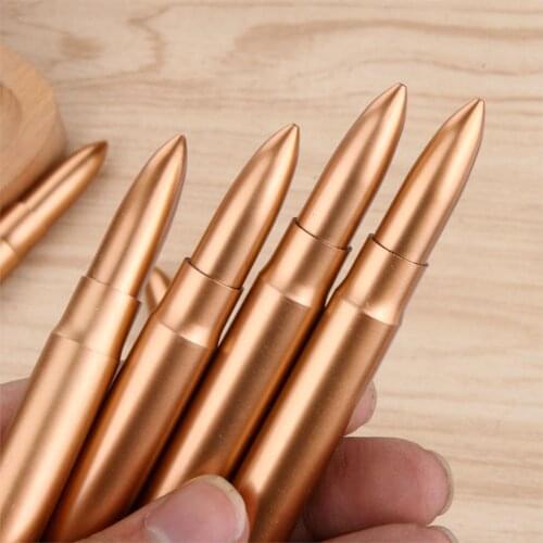 Bullet Shape Ballpoint Pen Unique Mini Signature Outdoor Portable Plastic Writing Pens Students Stationery Office Supplies