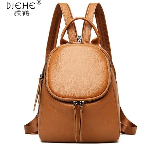 100% Genuine Cow Leather Backpack Mini Multi-Function Small Girl Backpack 2021 Brand Designer Fashion Ladies Shoulder Bag Bolsos