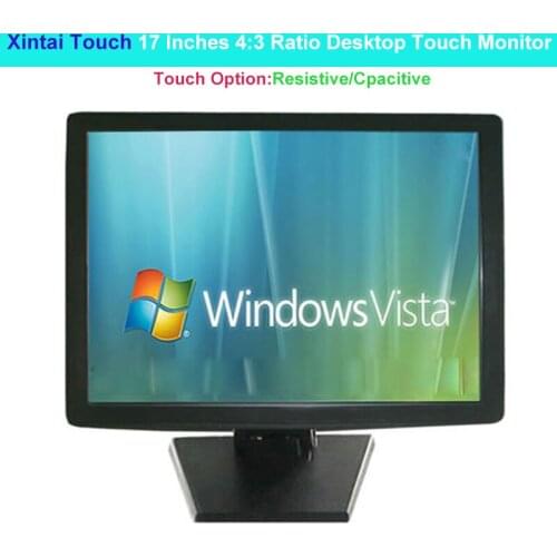 Xintai Touch 17 Inches 4:3 Ratio Desktop Touch Monitor 5 Wires Resistive Touch Screen Resolution (1280*800/128*720)