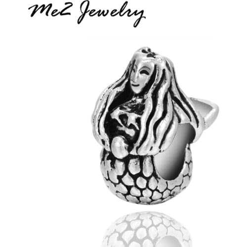 Silver Plated Beads Fit Original Charm Bracelet 2017 Top Quality Mermaid Charm DIY Jewelry Making Bracelets