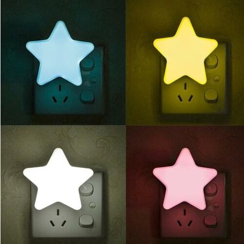 0.5W Cute Star Led Night Lamp Baby Childrens Room Decoration Bed LED Toy Auto Sensor Bedside Lamp For Bedroom Room Decoration