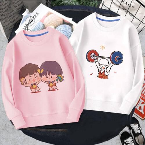 New Super Gold Athlete Girl Printed Hoodies For Teen Girls Y2k Lover Kids Sweatshirt Autumn Spring Top Students Birthday Clothes