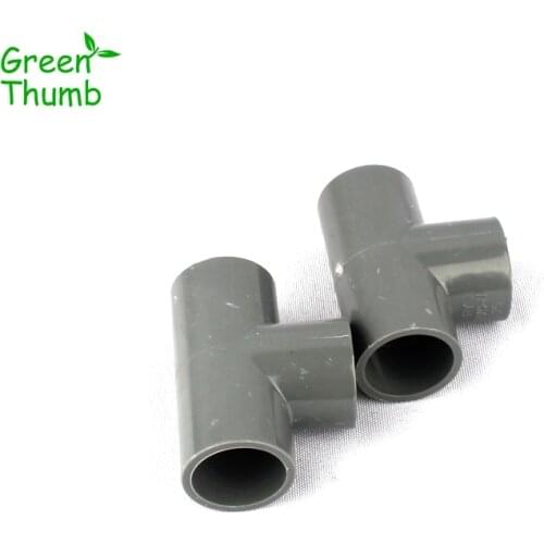 4pcs Inner Dia 25mm Plastic PVC Equal Tee Connector for Garden Irrigation Watering PVC Joints
