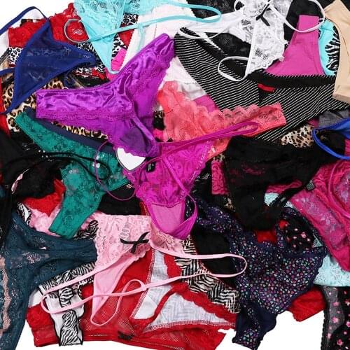 10PCS US S-2XL Sexy Underwear Kinds of Women T-back Thong G-string Underpants Sexy Lacy Panties