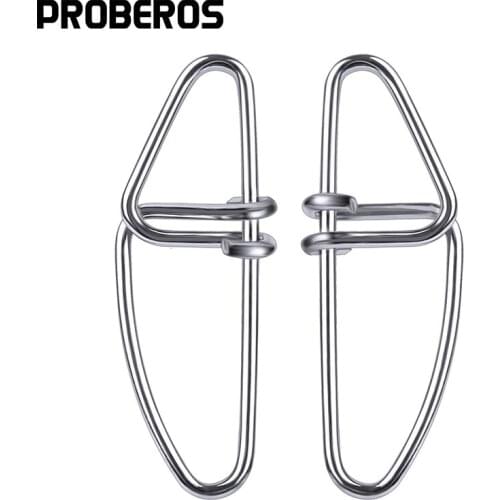 PROBEROS 1000pcs Crosslock Snap Fishing Barrel Swivel Safety Snap 13mm-28mm Swivel Snap 0#-6# Fishing Swivels