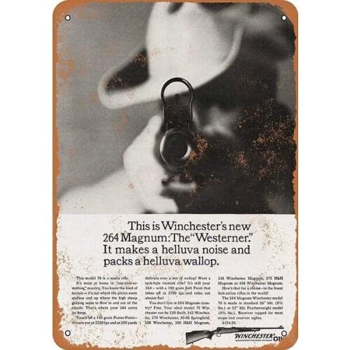 Winchester Magnum Tin Sign art wall decoration,vintage aluminum retro metal sign,iron painting vintage decoration sign