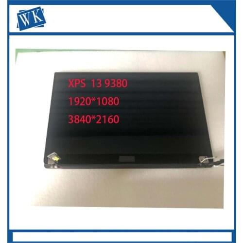 Pantalla LCD de 13,3 "FHD UHD para Dell xps 13 9380, digitalizador táctil, montaje completo con bisagras