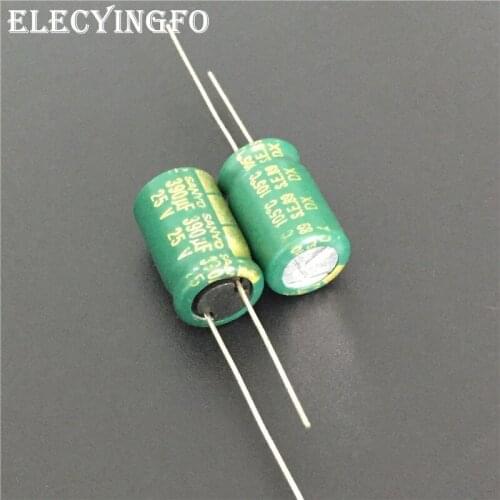 10pcs 390uF 25V390uf Sanyo DX series 10x16mm 25V390uF Low Impedance Electrolytic Capacitor