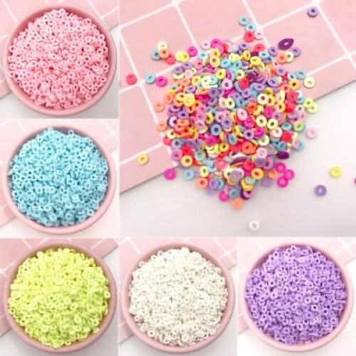 100g/lot Hollow Circle Soft Clay Slices Polymer Sprinkles for Slime Filling Material Nail Arts Decoration Crafts DIY 5mm