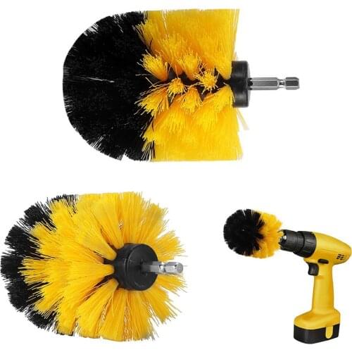 3PCS Clean Brush Scrubbing Brushes ABS Polishing Plastic Accessories Grout Tile Cleaner Kitchen Tub Shower Cleaning Care Tools