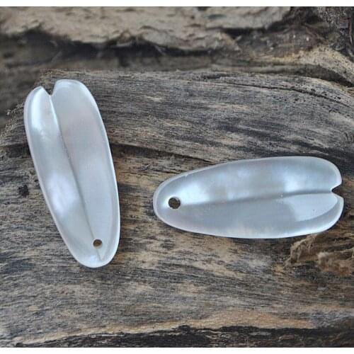 30pcs 8x20mm Natural White Butterfly Shell MOP 8*20mm High Quality Shell Pendant Of Necklace