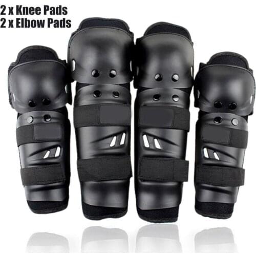4pcs Motorcycle Cycling Elbow Knee Pads Kneepad Guard Motocross Protection Equipment Armors Set Protector Gear Accessories