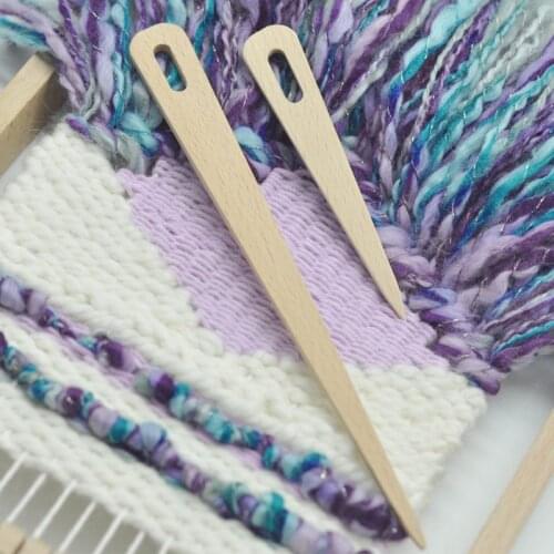 5pcs/set Wood Weaving Shuttle Crochet Needle Hand Loom Stick Tapestry Knitting DIY Craft Tools